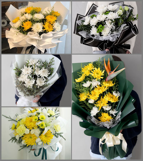 四川成都彭州市濛阳镇南佛村白事花束代送